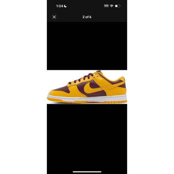Mens Nike Dunk Low Retro \'Arizona State Size 10 [DD1391-702 Box missing top.